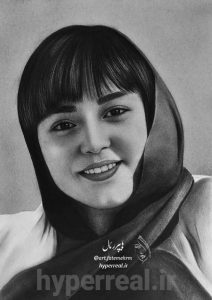طراحی چهره سیاه قلم