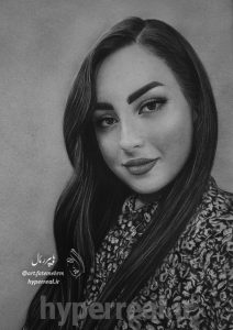 نقاشی چهره سیاه قلم