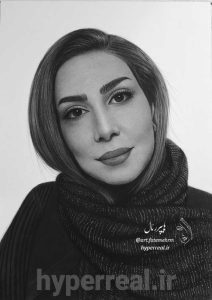 نقاشی چهره سیاه قلم