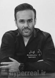چهره مرد سیاه قلم در سایز 4050
