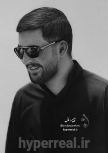 نقاشی چهره سیاه قلم